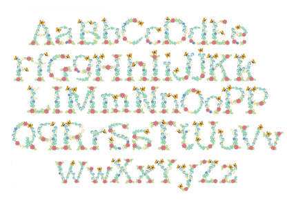 Fringed Rose Floral Font