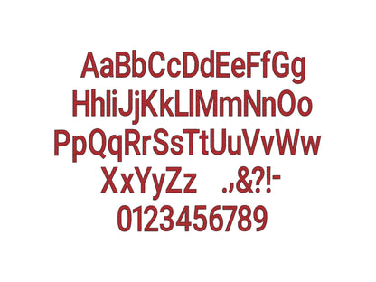 Fill Stitch And Outline Font Ronda