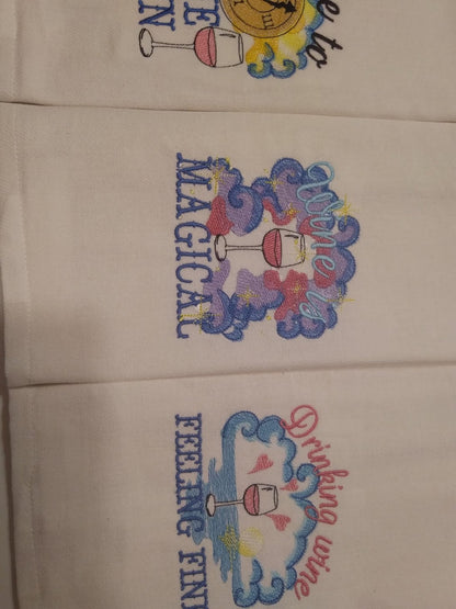 Wine Lovers Saying Kitchen Towel Set