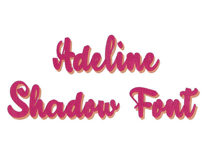 Adeline Script Shadow Font Fill Stitch