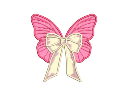 Butterfly Wings Side Bow Applique