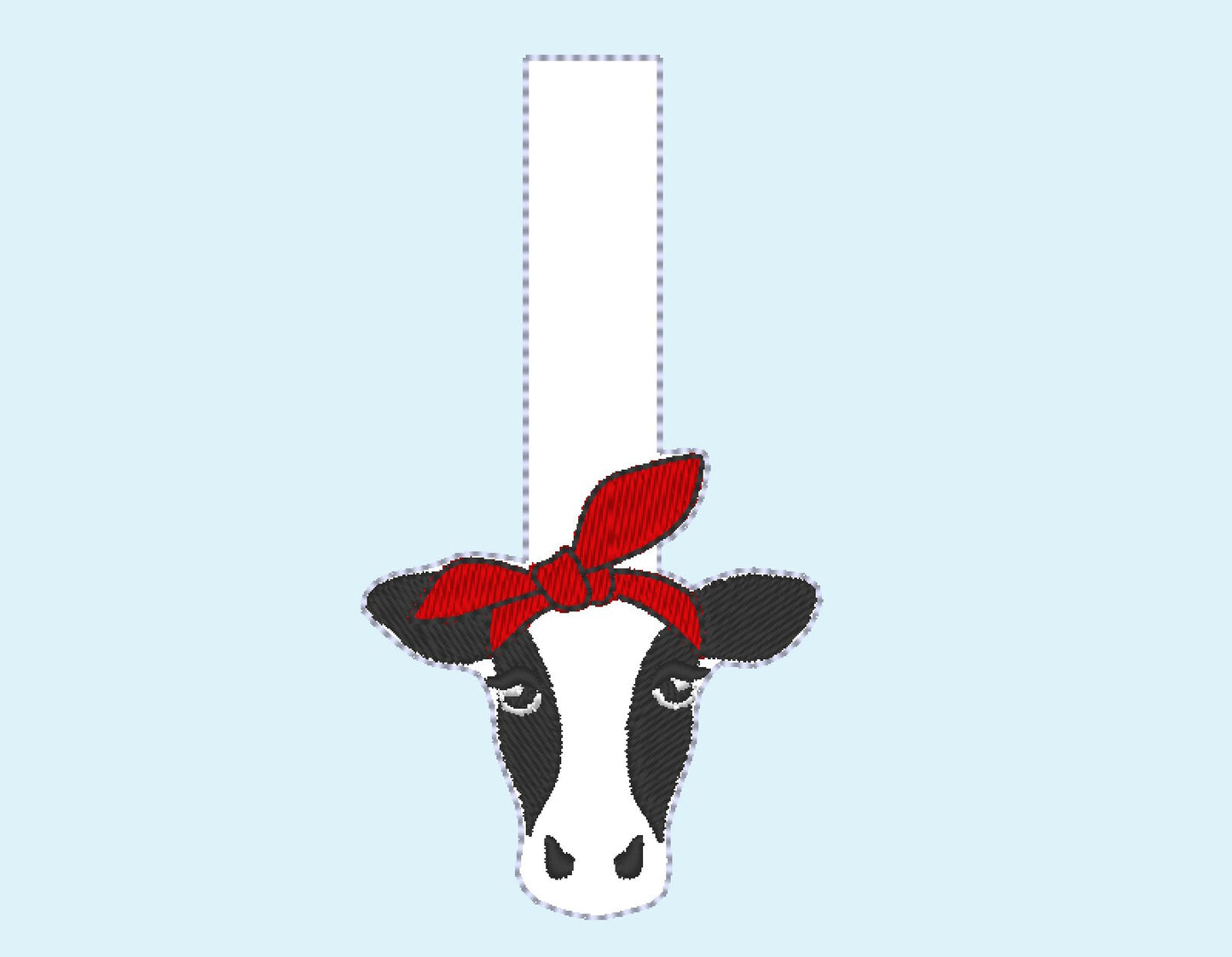 Cow with Bandanna Keychain