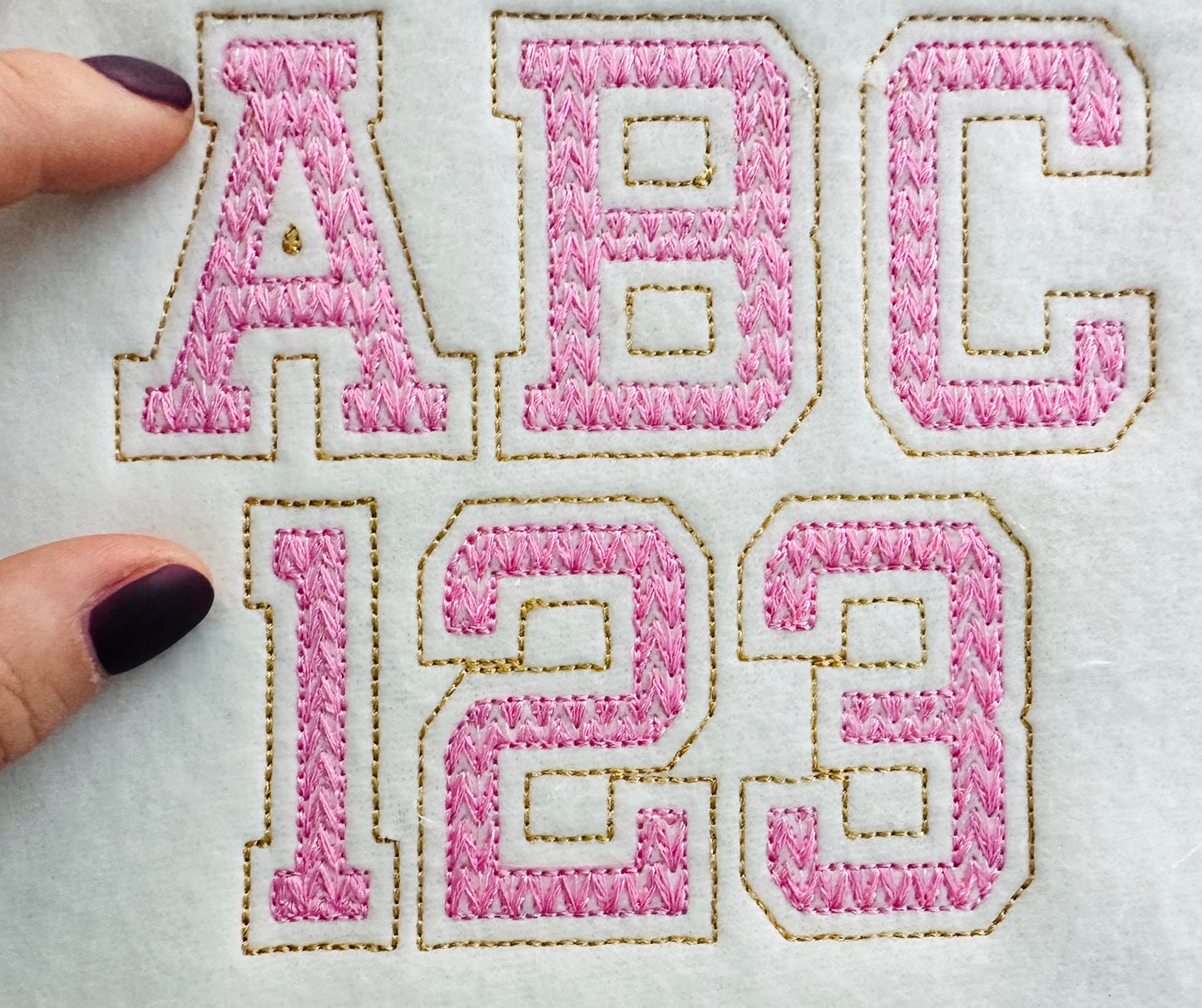 Knit Effect Varsity Collegiate Font