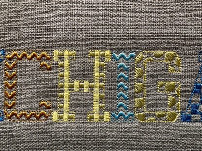 Patterned Font Set of 4