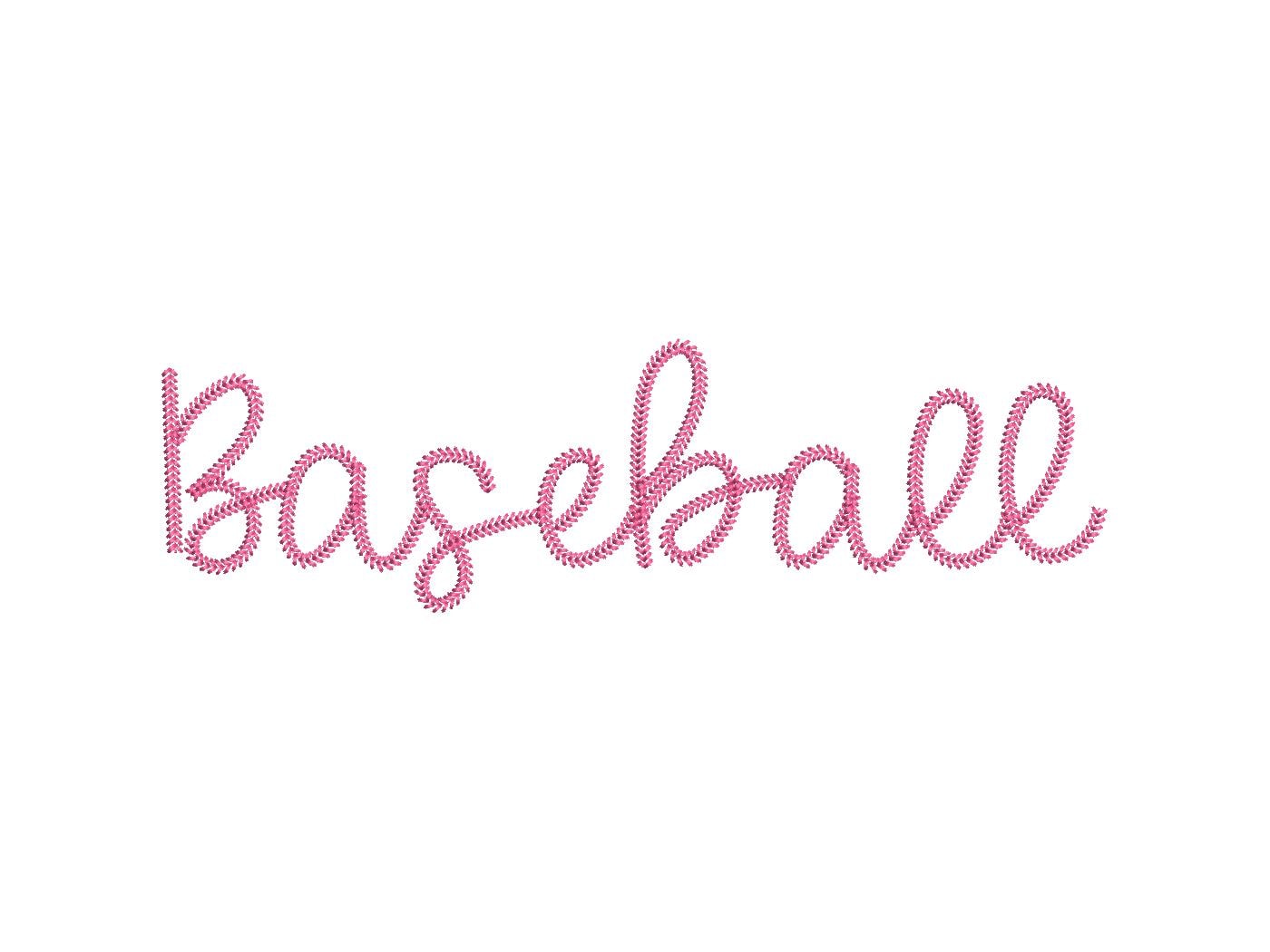 Sports Baseball Stitch Hanwritten Font