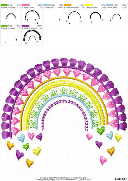 Boho Rainbow with Fringed Tassel Arc