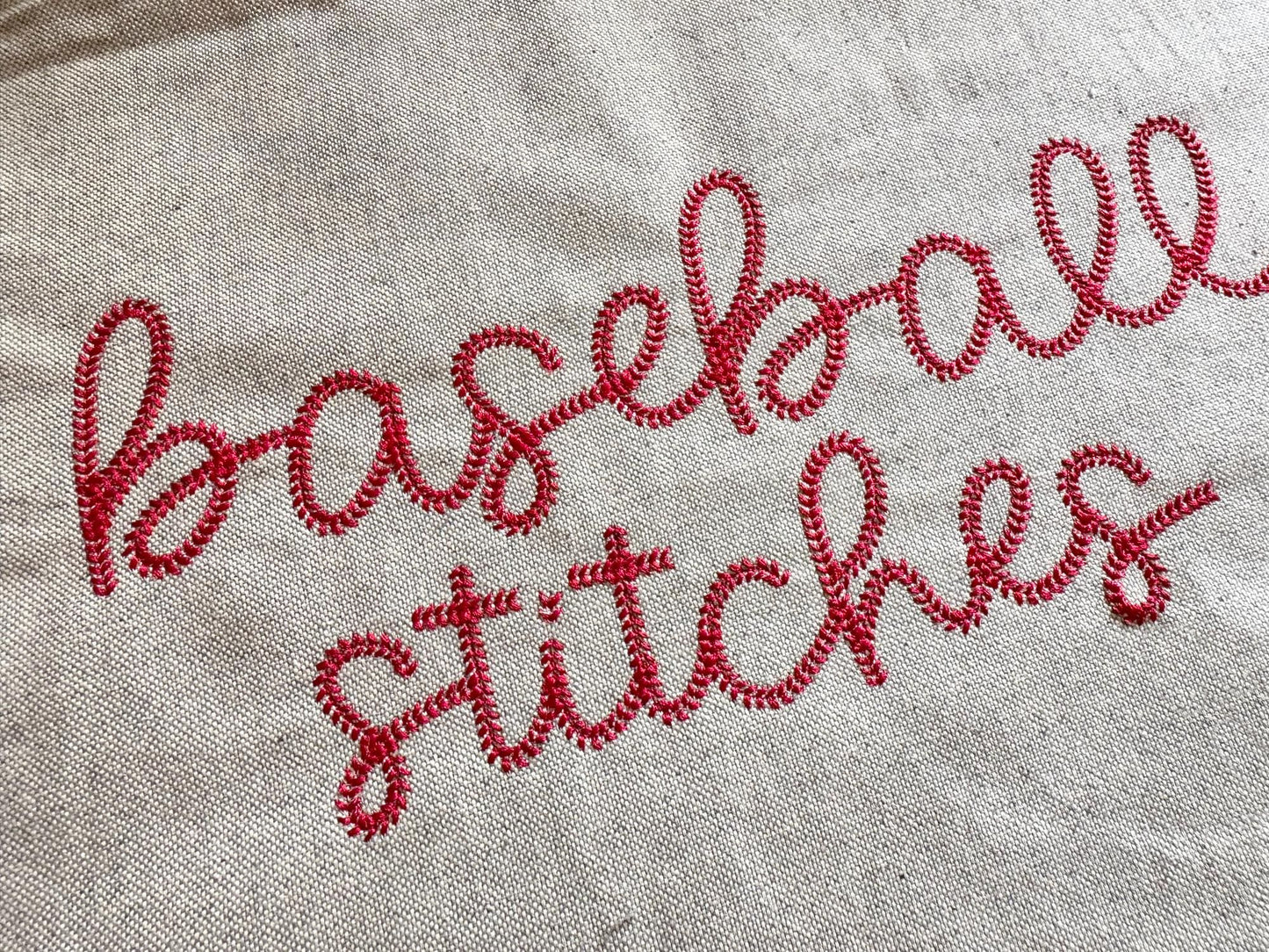 Sports Baseball Stitch Hanwritten Font