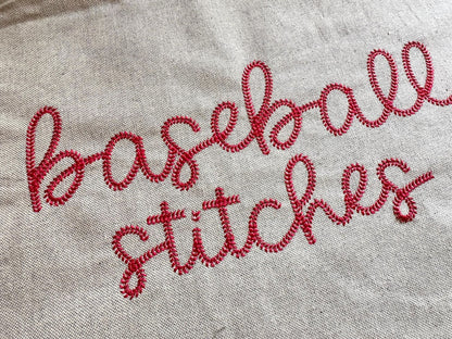 Sports Baseball Stitch Hanwritten Font