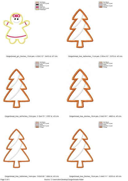 Christmas Gingerbread Man Cookie Set ITH