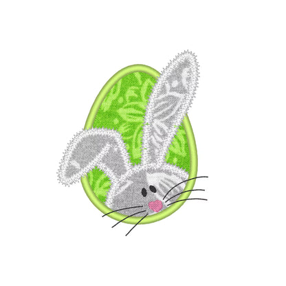 Peeking Bunny in Egg