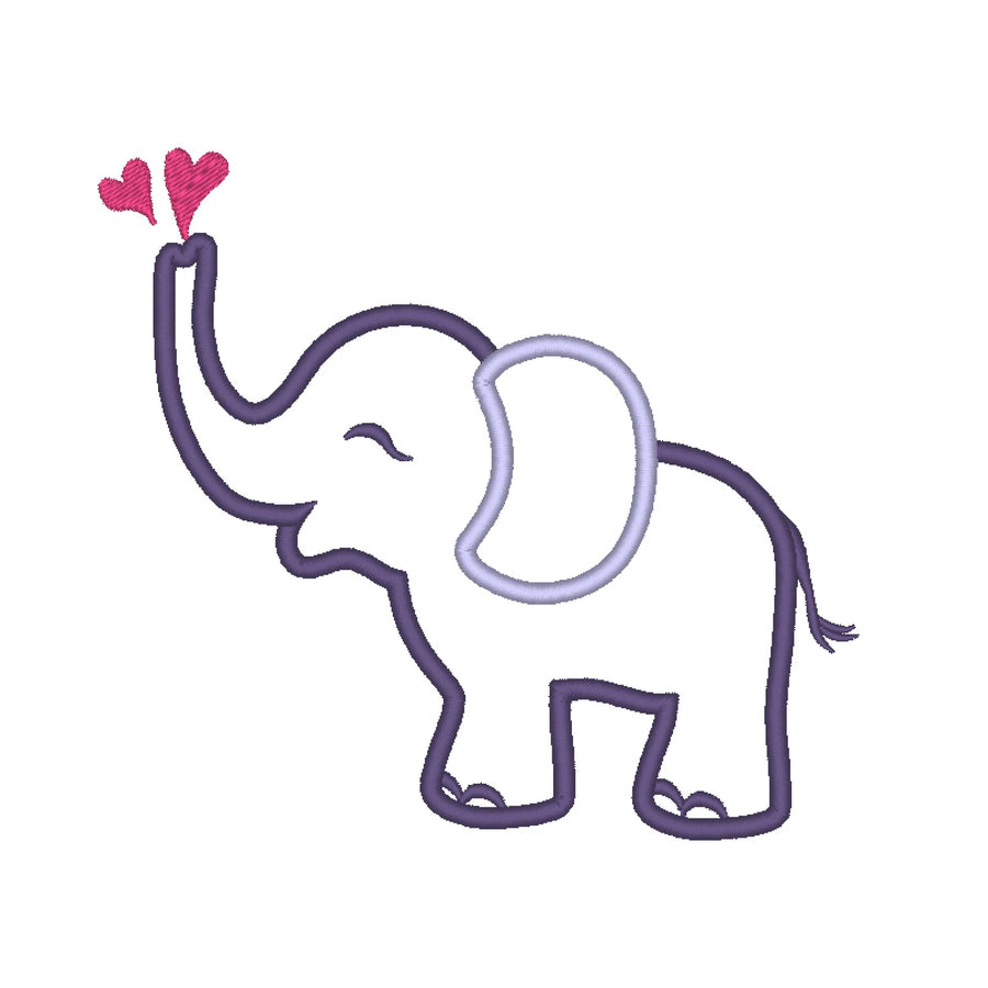 Little Elephant with Heart Splashes