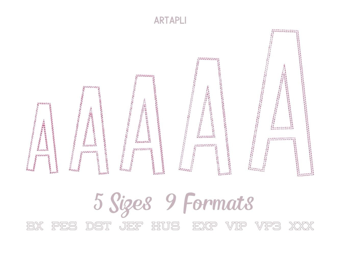 Thin Funny Kids Raggedy Edge Applique Font