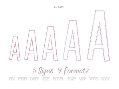 Thin Funny Kids Raggedy Edge Applique Font