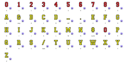 2-Outline Fill Stitch Athletic Varsity Block Font