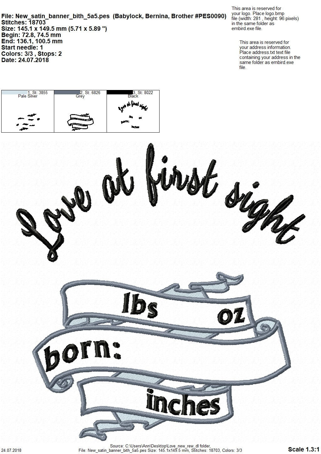 Birth Announcement Template and Mini Font