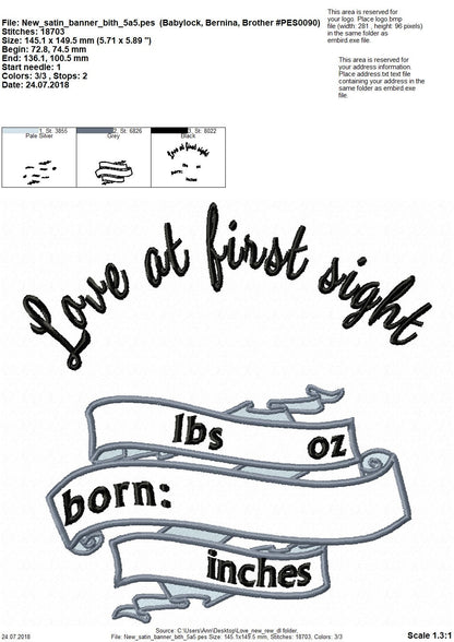 Birth Announcement Template and Mini Font