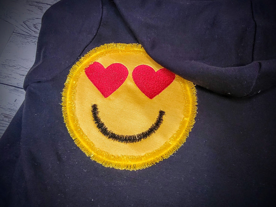 Big Fringed Happy Face Applique