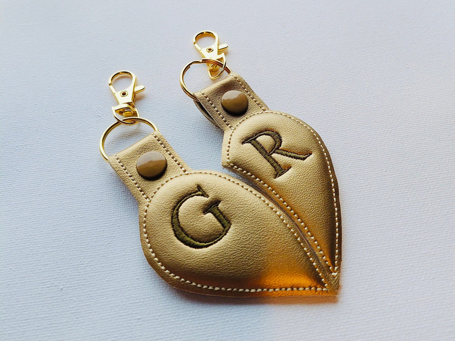 Split Heart Puffy Puff 3D Foam Keychain