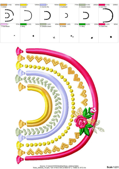 Boho Rainbow with Roses and Tassels