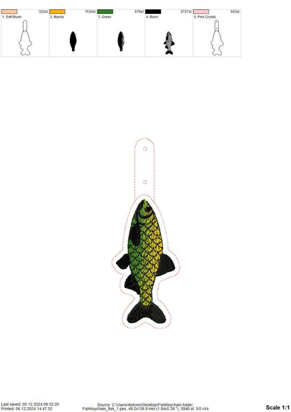 Iridescent Rainbow Fish Keychain Set of 2