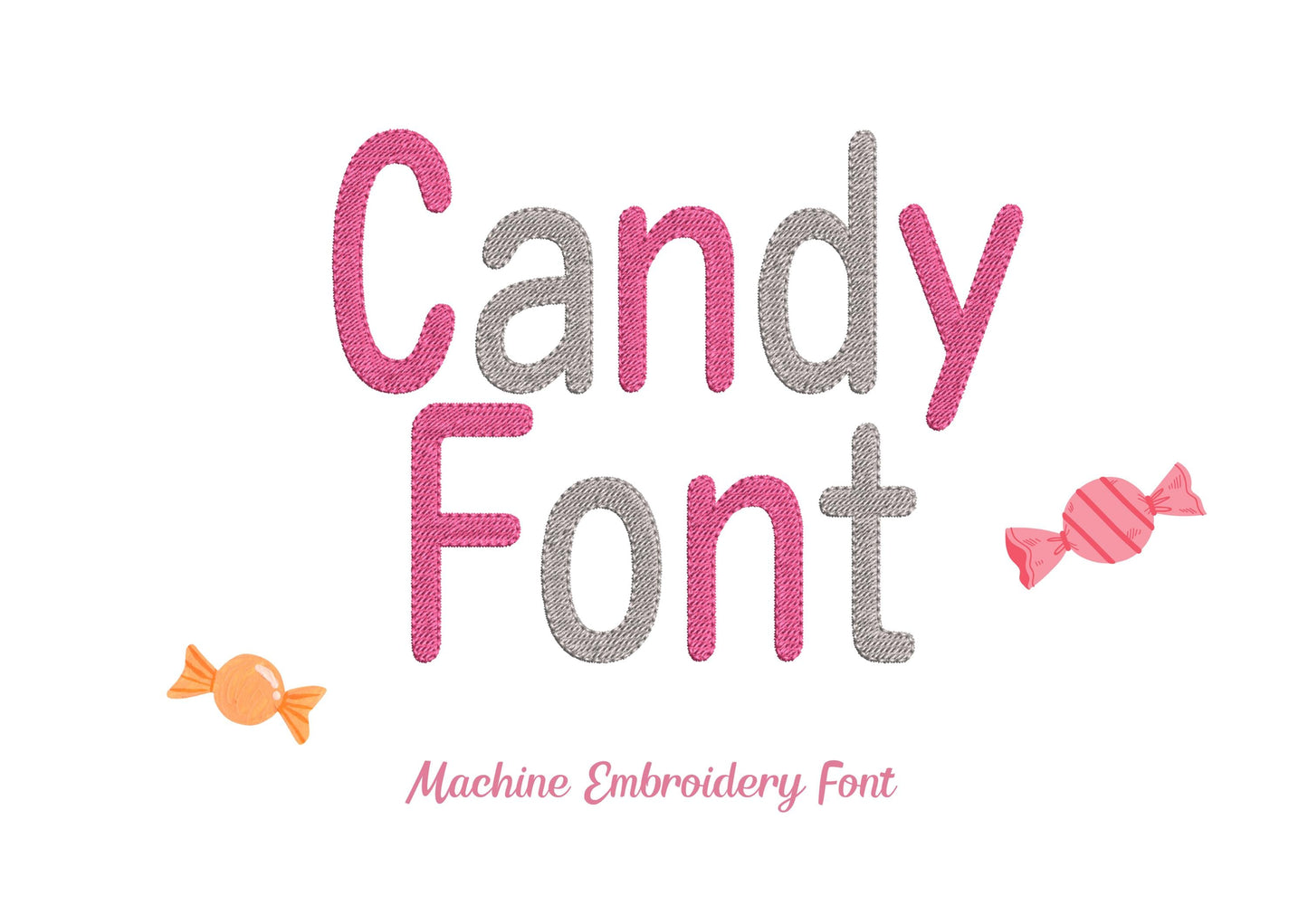 Fill Stitch Narrow Thin Font