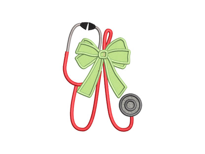 Therapist Medic Stethoscope with Bow Applique