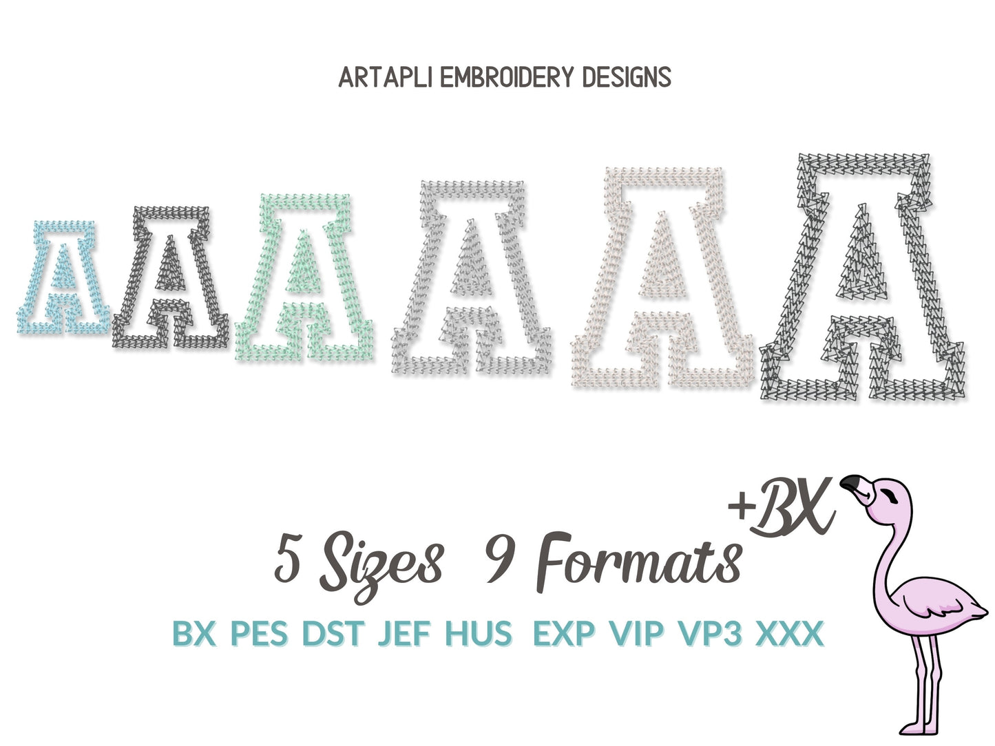 Wide Chain Stitch Outline Varsity Sport Font