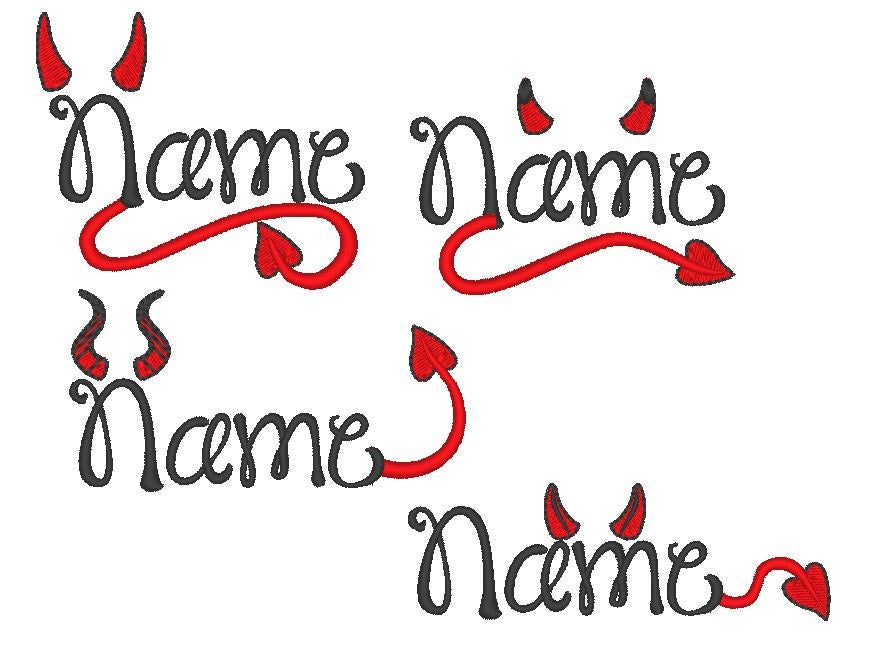 Little Devil Tail And Horn Accent