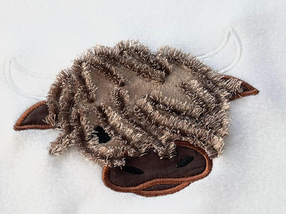 Big Fringed Highland Cow Head