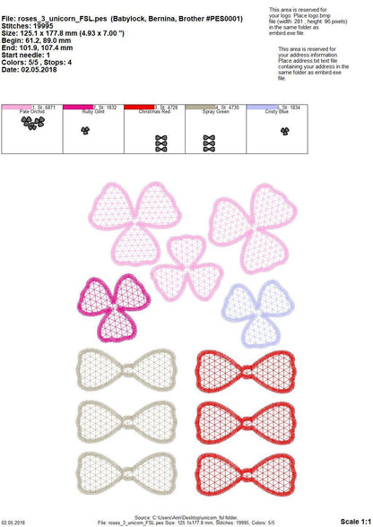 Unicorn Head with Floral Crown FSL