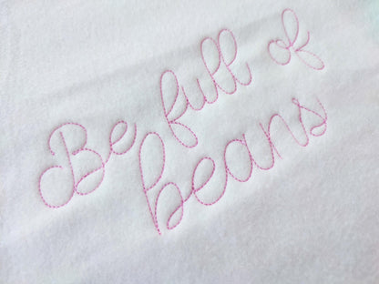 Simple Quick Bean Stitch Thin Line Font