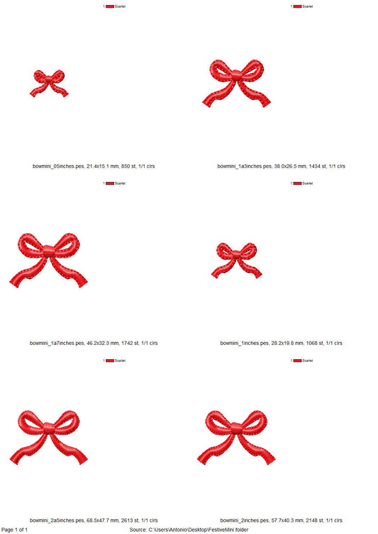 Mini Bow Satin Stitch