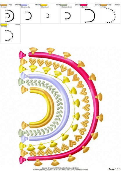 Boho Rainbow With Fringed Tassels