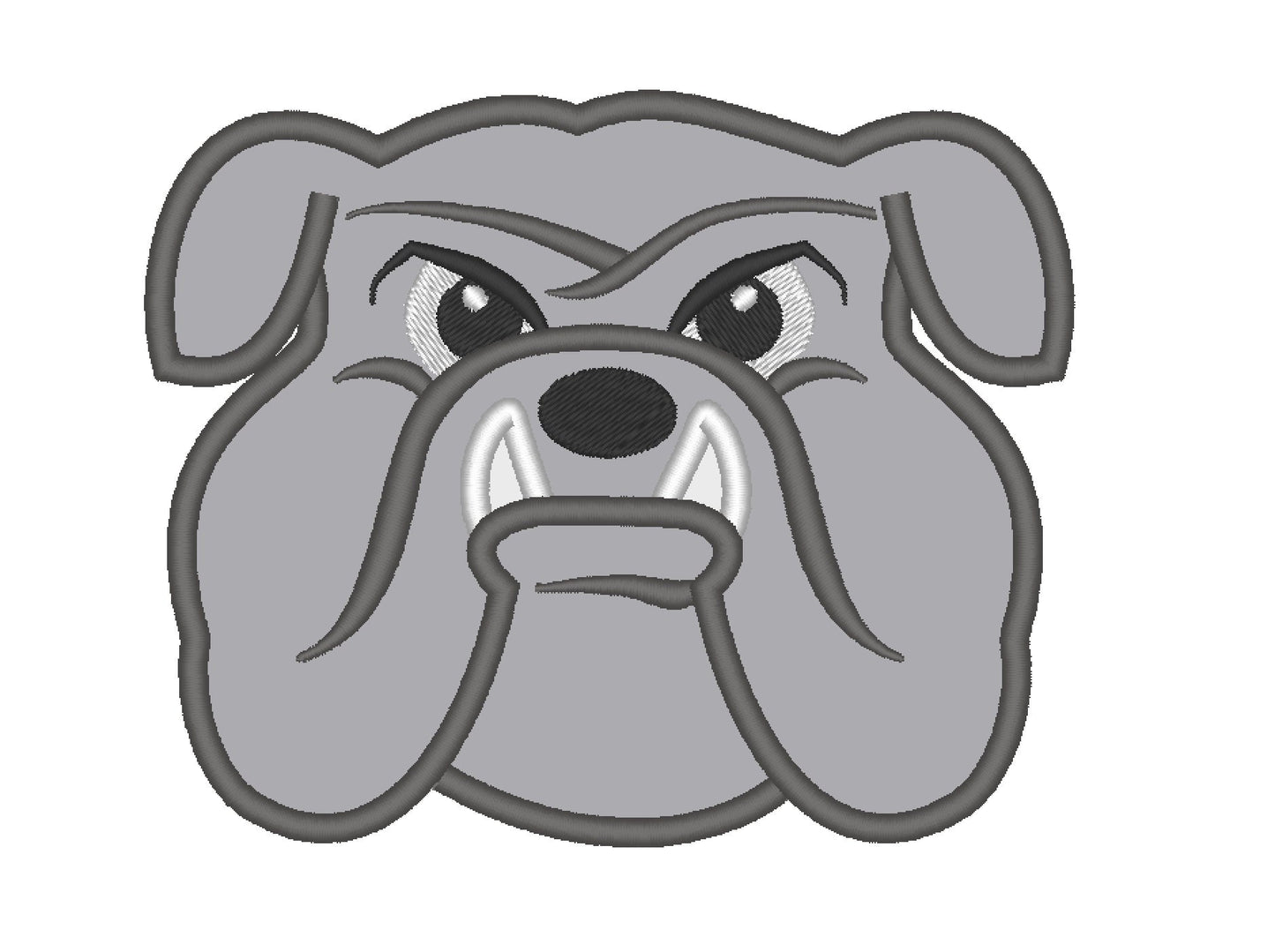 Bulldog Head Applique