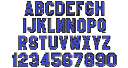 Block High School Team Players Font Applique