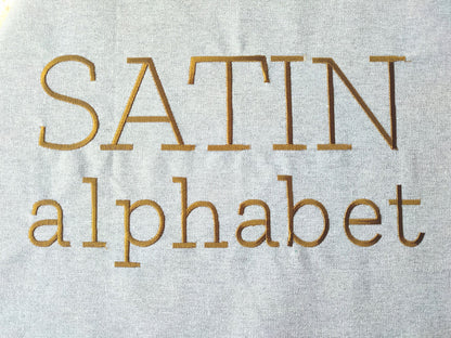 Satin Stitch Classic Block Font