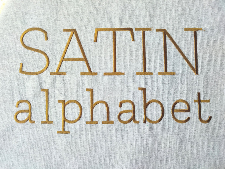 Satin Stitch Classic Block Font