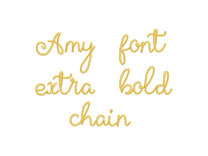 Extra Bold Chain Stitch Handwritten Font Amy