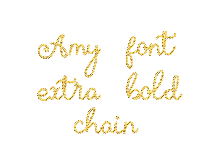 Extra Bold Chain Stitch Handwritten Font Amy