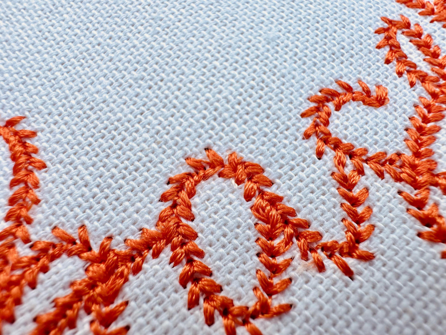 Sports Baseball Stitch Mini Font