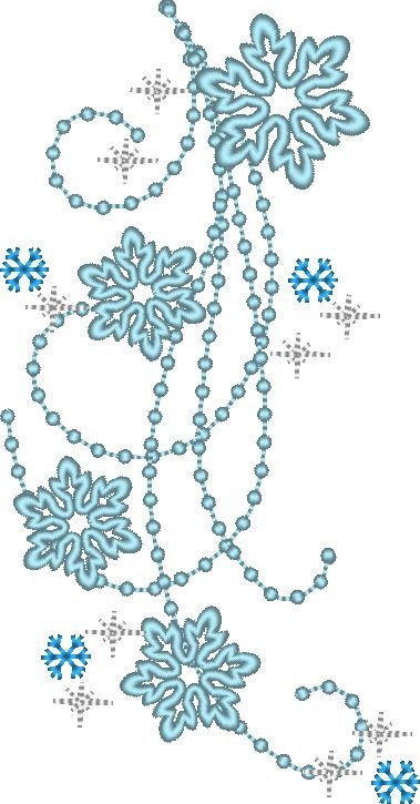 Snowflakes And Swirl Sparkle Tail Set