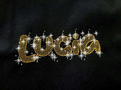 Sparkle Glitter Font Night Starry Sky