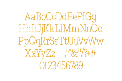 Satin Stitch Bunny Font Set of 3