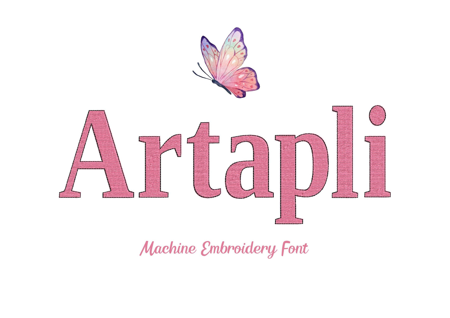 Fill Stitch Block Font Falala