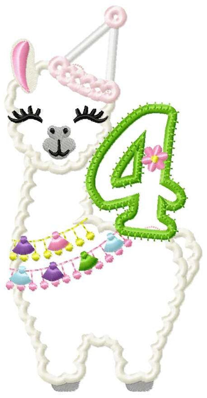 Llama Alpaca Birthday Numbers Set