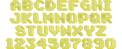 Pixel Miner Bricks Block Type Shadow Font