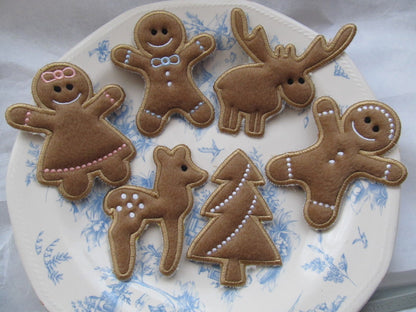 Cute Christmas Gingerbread Man Set
