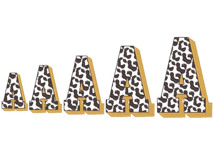 Wild Animal Patterned Font Set of 5