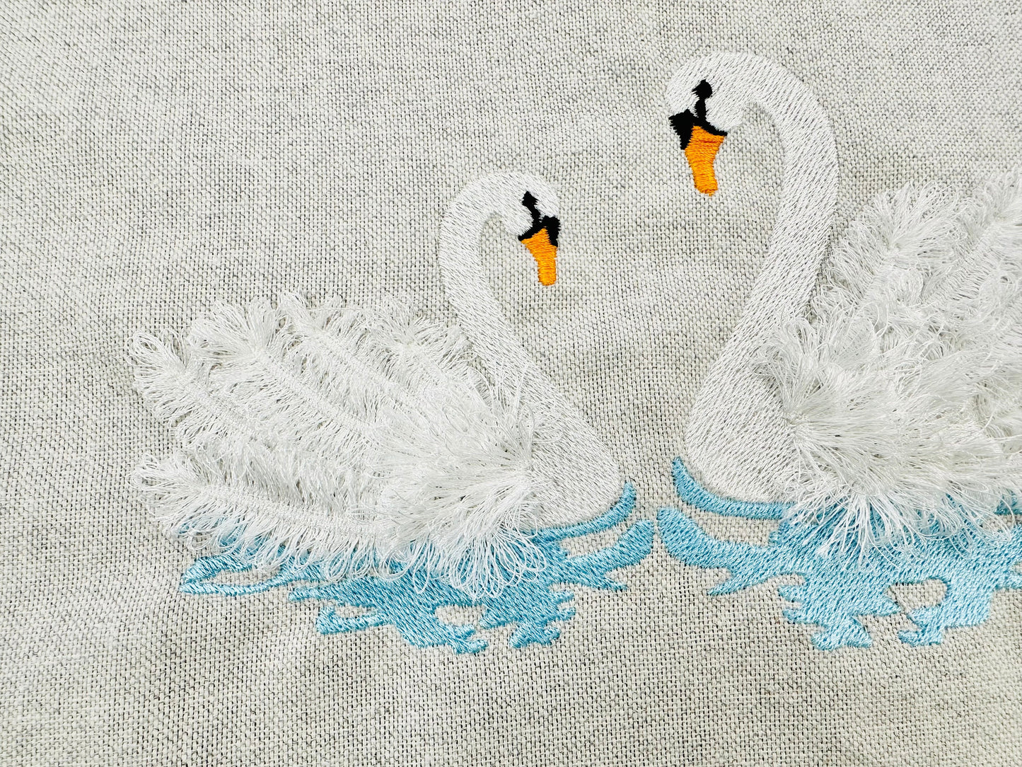 Fringed Swimming Swan