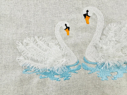 Fringed Swimming Swan